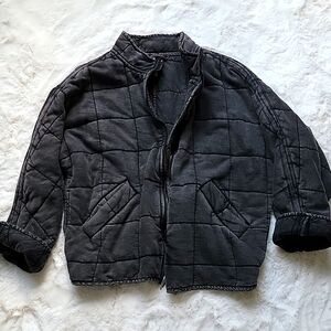 NWOT Free People Dolman Quilted Knit Jacket XS Black